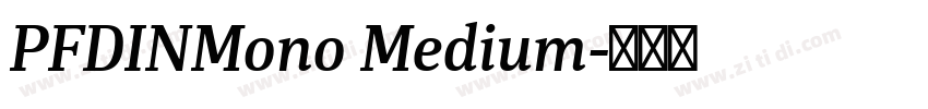 PFDINMono Medium字体转换